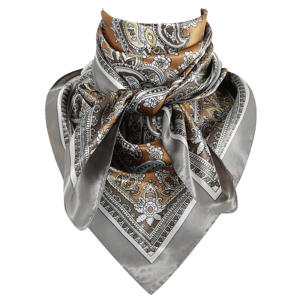 Large Silk Bandanas Mens, Wild Rag for Hair 35x35, Unique Cowboy